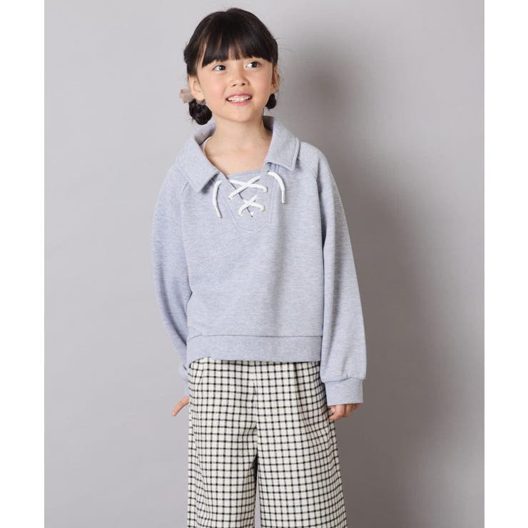 [120-160]衿付きレースアップトレーナー | a.v.v【KIDS】 | 詳細画像21 