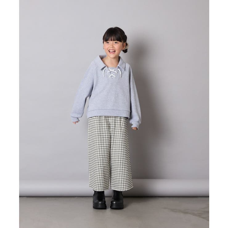 [120-160]衿付きレースアップトレーナー | a.v.v【KIDS】 | 詳細画像23 