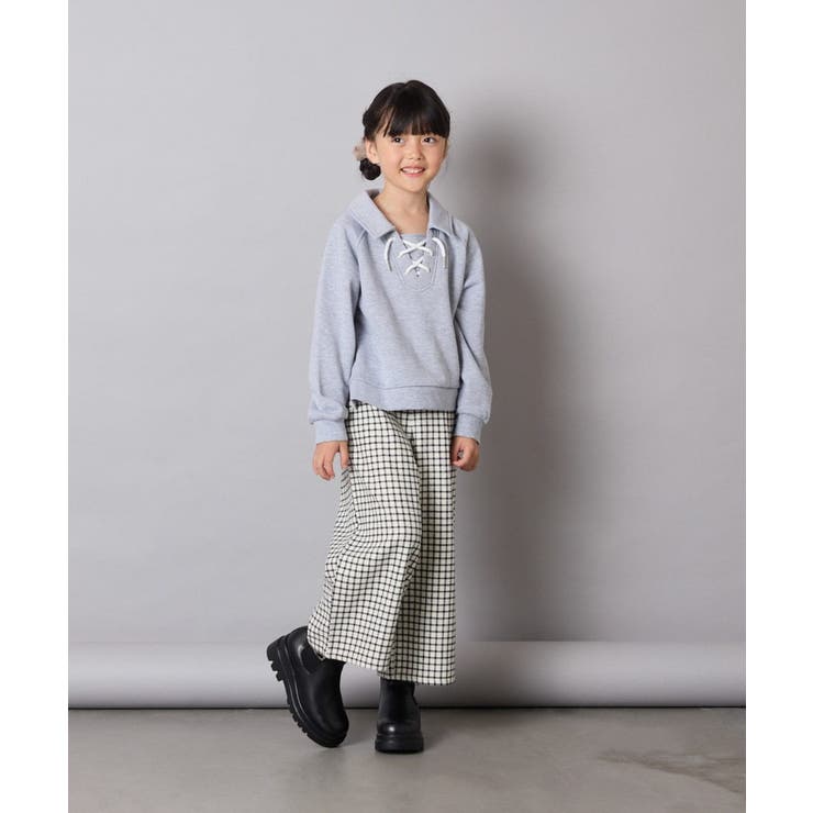 [120-160]衿付きレースアップトレーナー | a.v.v【KIDS】 | 詳細画像25 