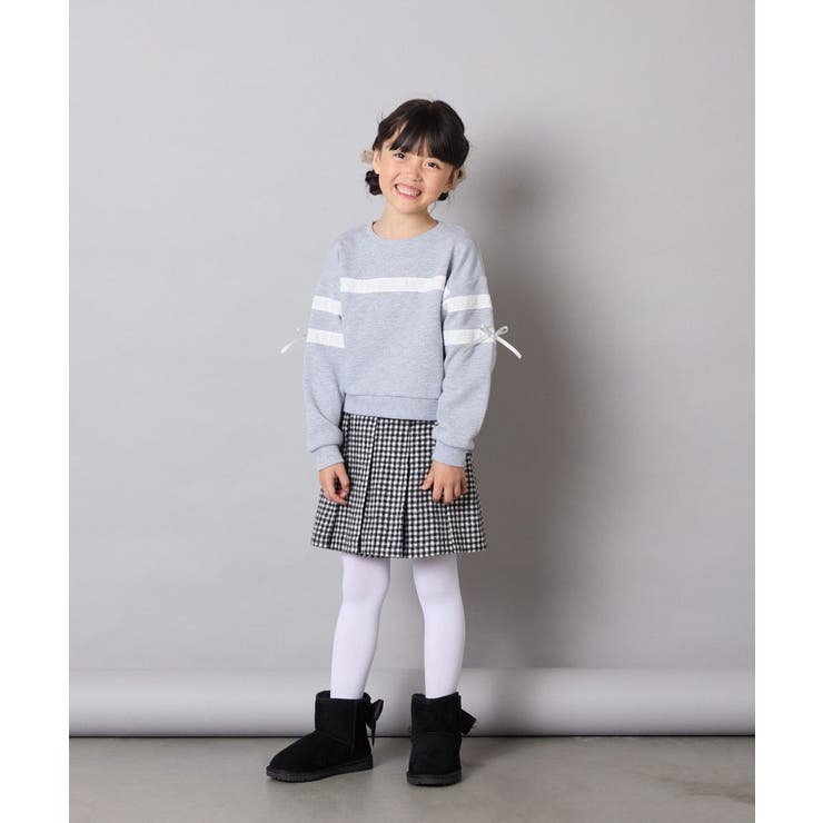 [120-160]【おうちで洗える】レーステープカラートレーナー | a.v.v【KIDS】 | 詳細画像13 