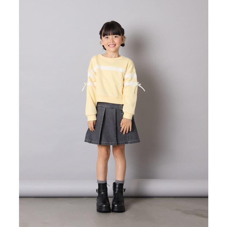 [120-160]【おうちで洗える】レーステープカラートレーナー | a.v.v【KIDS】 | 詳細画像24 