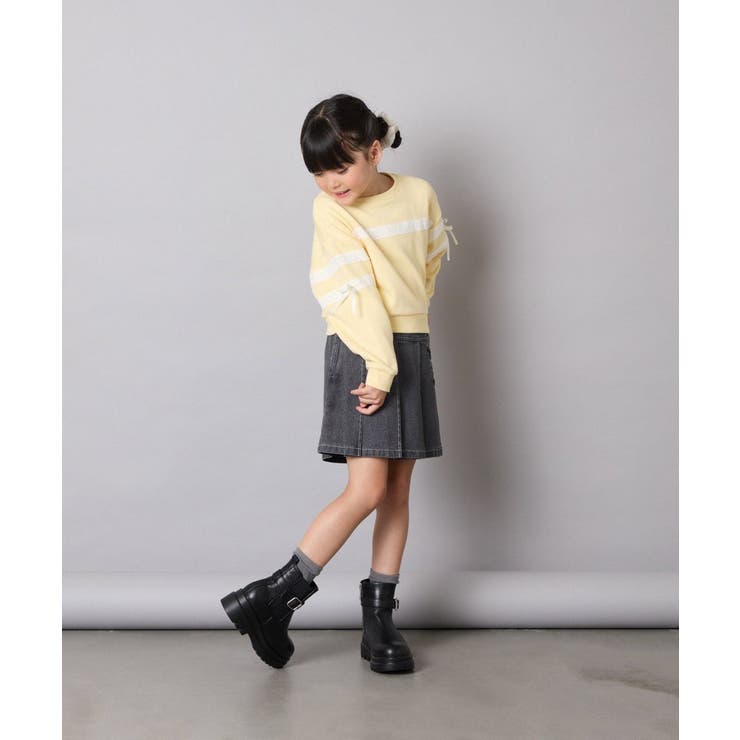 [120-160]【おうちで洗える】レーステープカラートレーナー | a.v.v【KIDS】 | 詳細画像28 