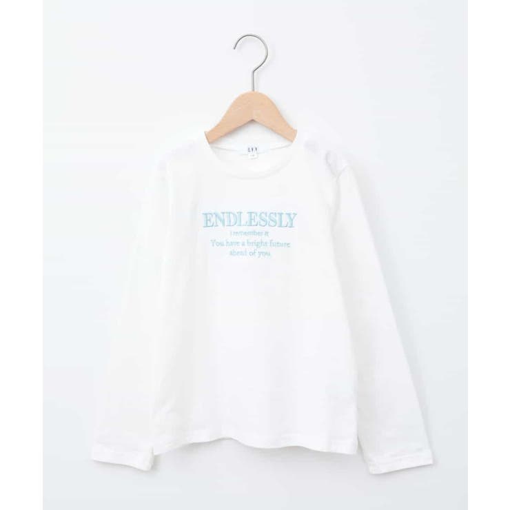 ホワイト | 【安心の綿100％】[100-130]アソートロゴロンT | a.v.v【KIDS】