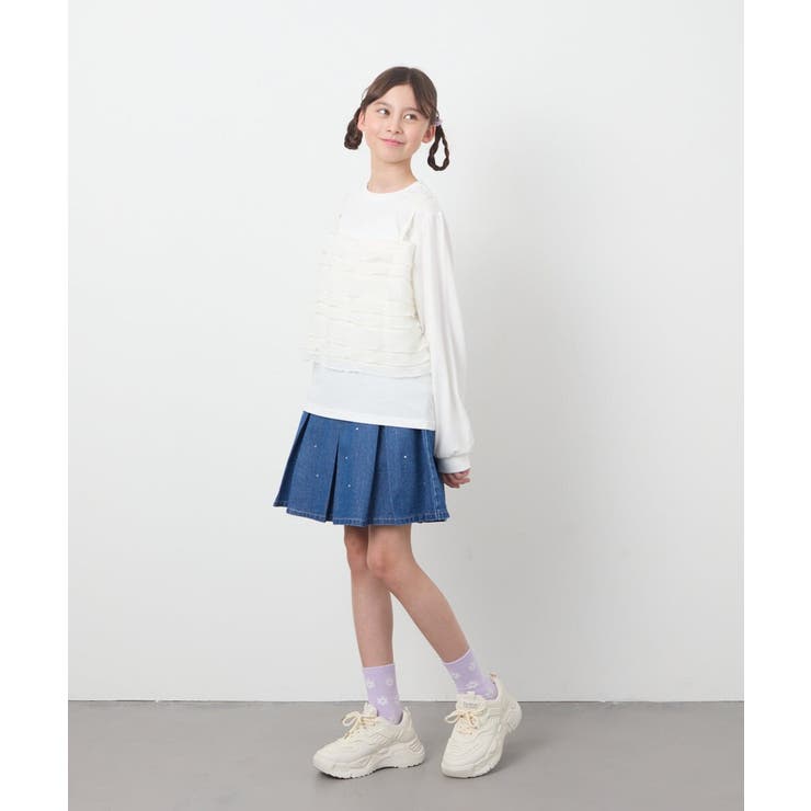 [120-130]フリルキャミドッキングトップス | a.v.v【KIDS】 | 詳細画像23 