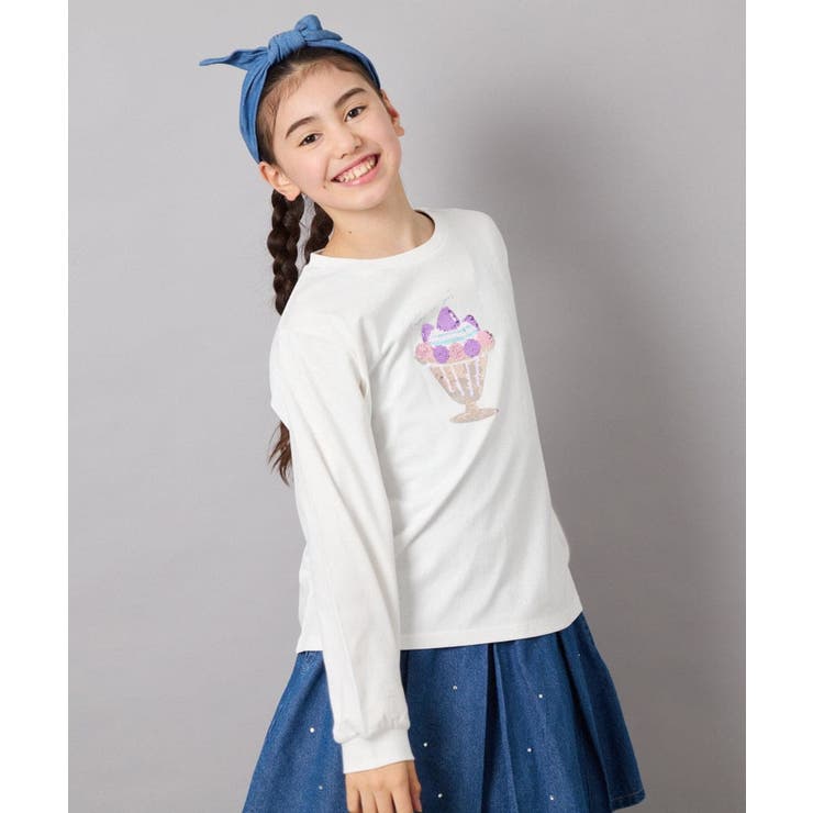 ホワイト | 【毛玉になりにくい/安心の綿100％】[100-130]アソートアートロンT | a.v.v【KIDS】