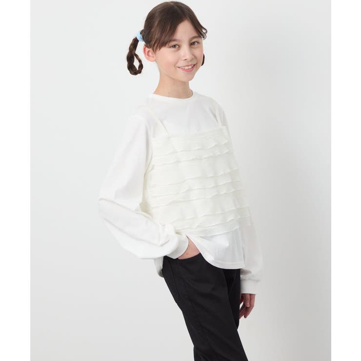 [140-150]フリルキャミドッキングトップス | a.v.v【KIDS】 | 詳細画像14 