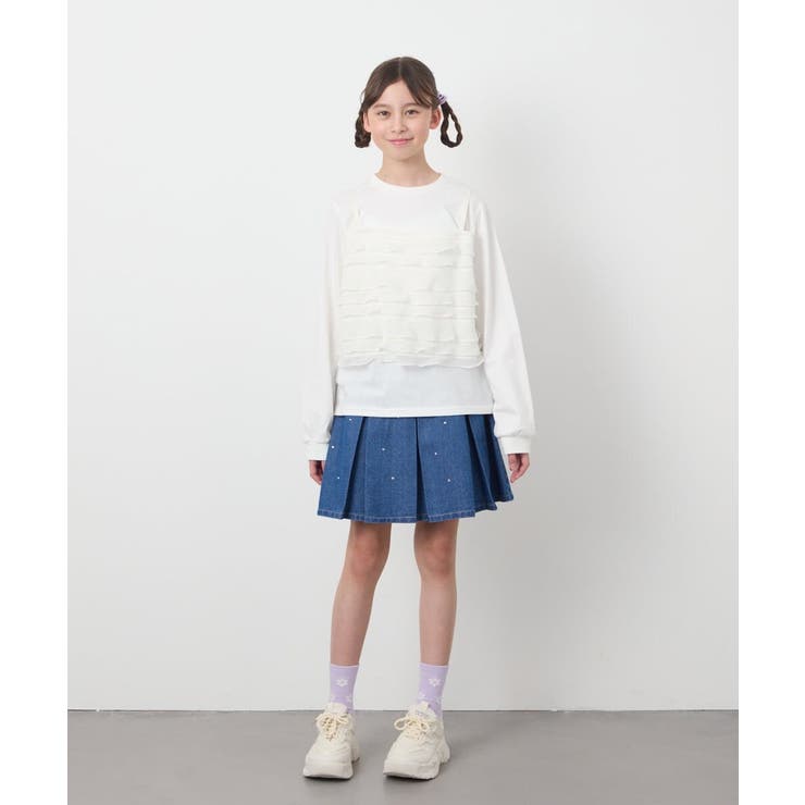 [140-150]フリルキャミドッキングトップス | a.v.v【KIDS】 | 詳細画像21 