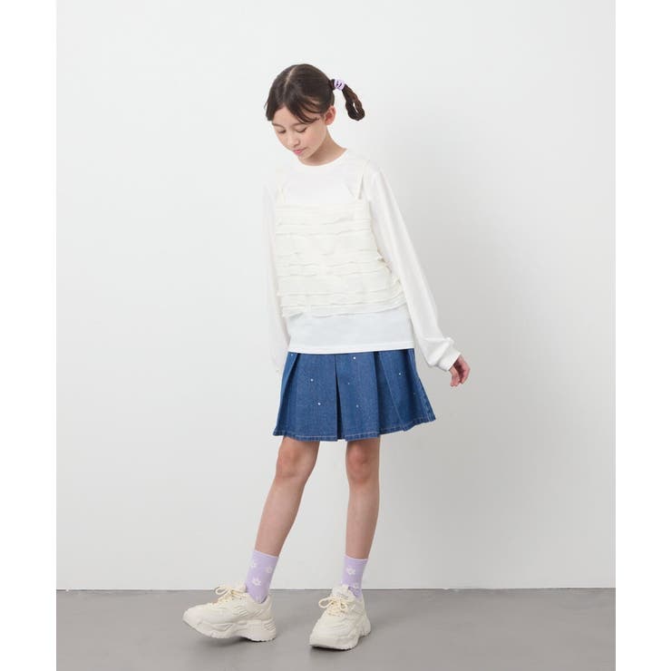 [140-150]フリルキャミドッキングトップス | a.v.v【KIDS】 | 詳細画像22 