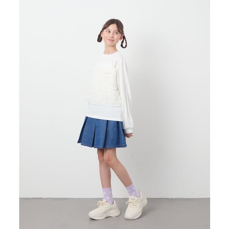 [140-150]フリルキャミドッキングトップス | a.v.v【KIDS】 | 詳細画像23 