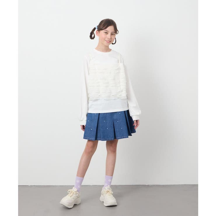 [140-150]フリルキャミドッキングトップス | a.v.v【KIDS】 | 詳細画像24 