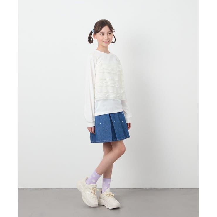 [140-150]フリルキャミドッキングトップス | a.v.v【KIDS】 | 詳細画像25 