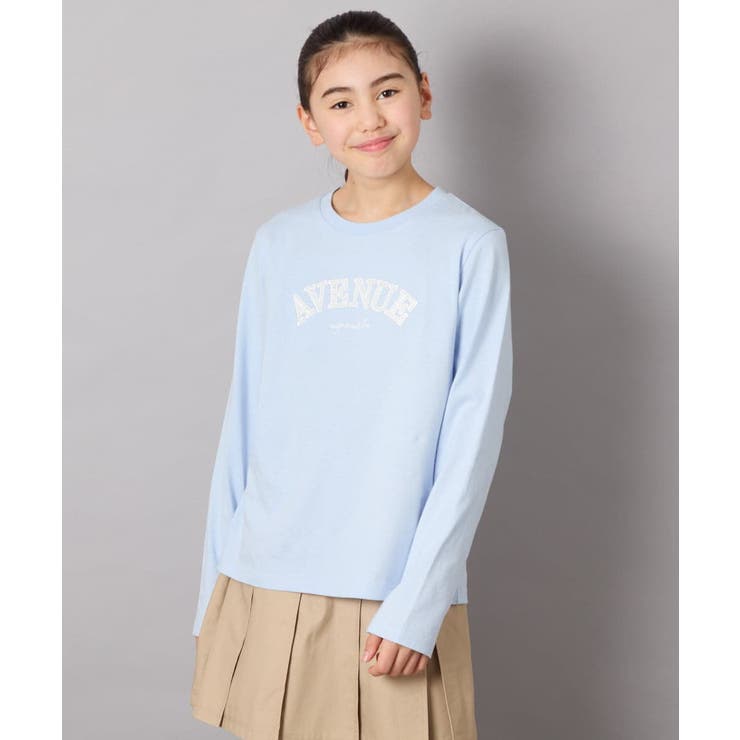 ライトブルー | 【安心の綿100％】[160]アソートロゴロンT | a.v.v【KIDS】