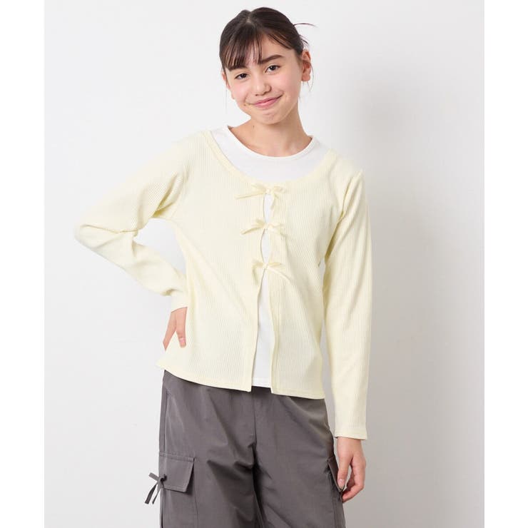 [140-160]レイヤード風テレコカットソー | a.v.v【KIDS】 | 詳細画像2 