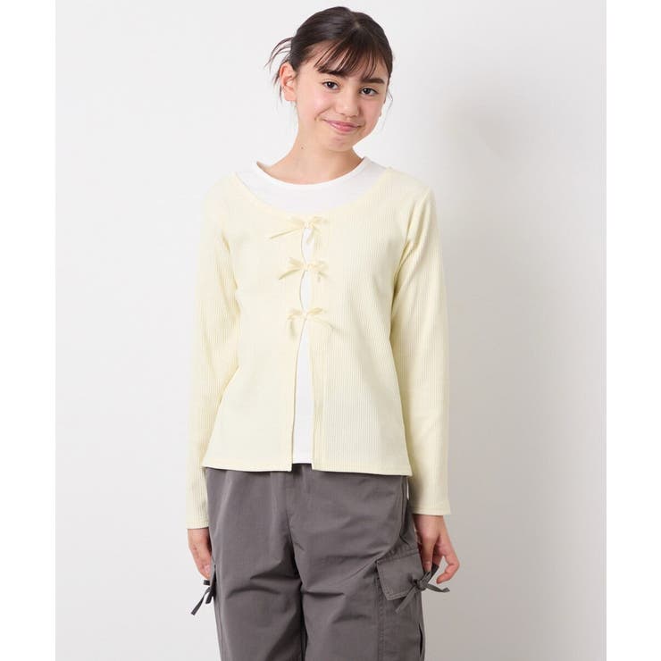 [140-160]レイヤード風テレコカットソー | a.v.v【KIDS】 | 詳細画像3 