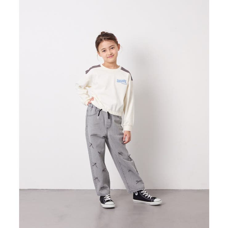 [130-160]配色ラインロゴカットソー | a.v.v【KIDS】 | 詳細画像4 