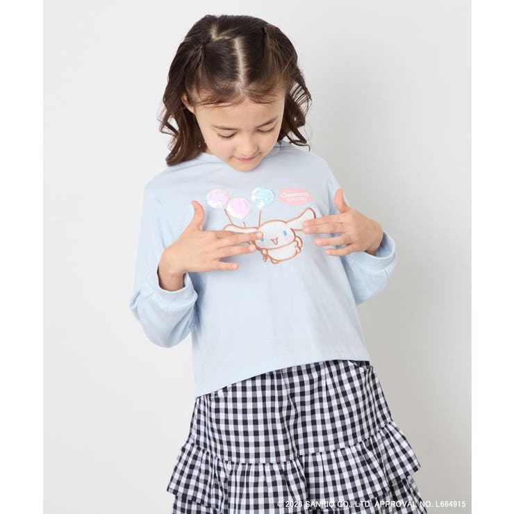 【数量限定】[110-140][シナモロール＆ポチャッコ]スパンコールTシャツ | a.v.v【KIDS】 | 詳細画像11 