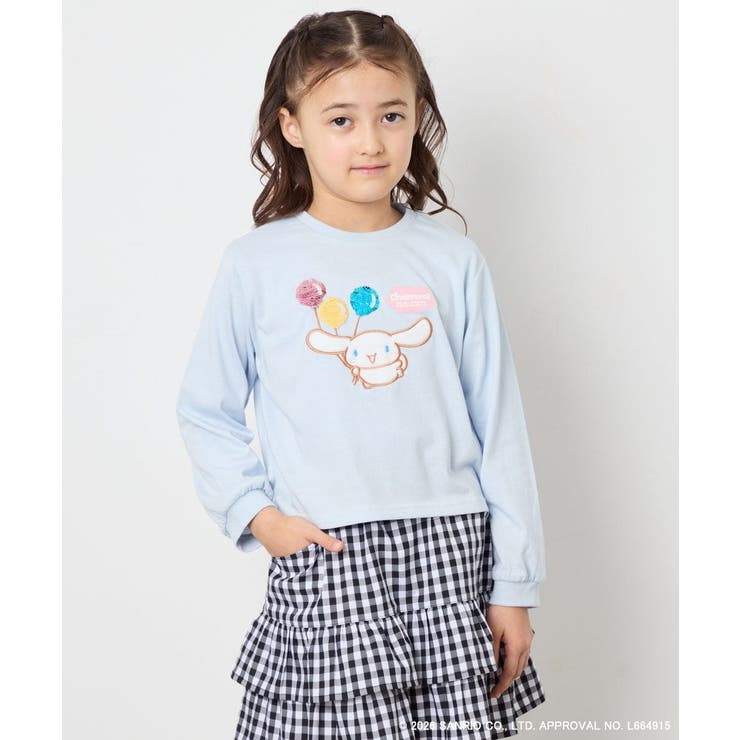【数量限定】[110-140][シナモロール＆ポチャッコ]スパンコールTシャツ | a.v.v【KIDS】 | 詳細画像12 