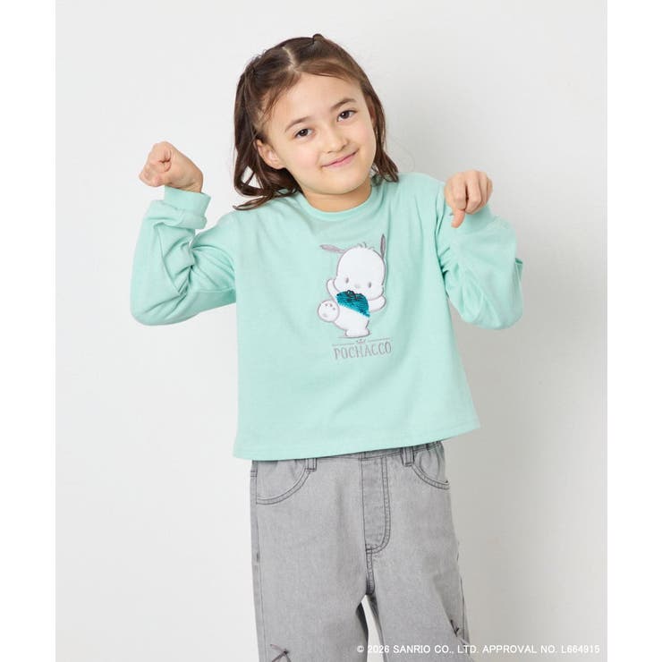 【数量限定】[110-140][シナモロール＆ポチャッコ]スパンコールTシャツ | a.v.v【KIDS】 | 詳細画像20 