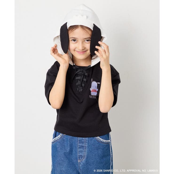 【数量限定】[110 160][シナモロール＆ポチャッコ]ミミ付きオーバーTシャ… | a.v.v【KIDS】 | 詳細画像16 