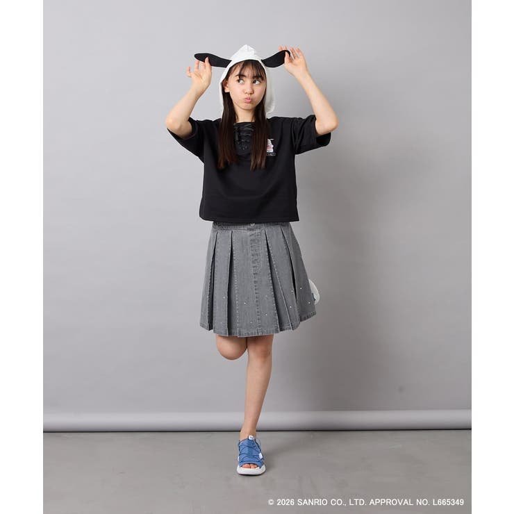 【数量限定】[110 160][シナモロール＆ポチャッコ]ミミ付きオーバーTシャ… | a.v.v【KIDS】 | 詳細画像33 