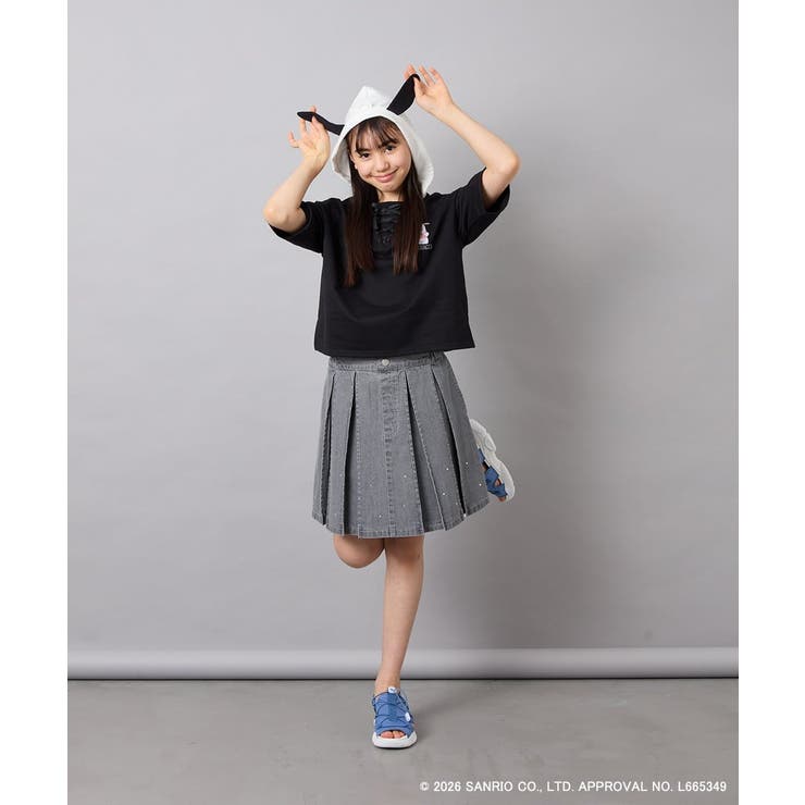 【数量限定】[110 160][シナモロール＆ポチャッコ]ミミ付きオーバーTシャ… | a.v.v【KIDS】 | 詳細画像34 