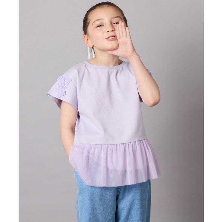 [110-130]チュールドッキングリボンTシャツ | a.v.v【KIDS】 | 詳細画像13 