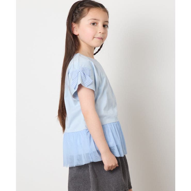 [110-130]チュールドッキングリボンTシャツ | a.v.v【KIDS】 | 詳細画像3 