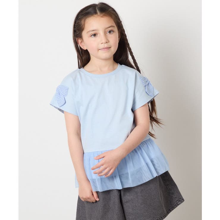 [110-130]チュールドッキングリボンTシャツ | a.v.v【KIDS】 | 詳細画像4 