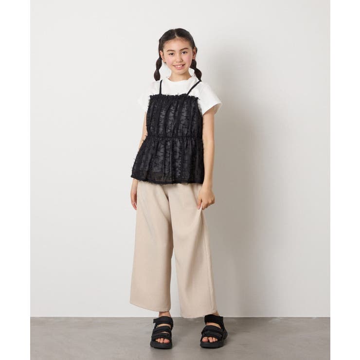 【接触冷感/ジメジメ対策】[100-130]シフォンキャミドッキングトップス | a.v.v【KIDS】 | 詳細画像29 