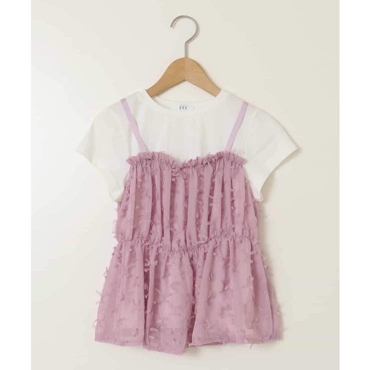 【接触冷感/ジメジメ対策】[100-130]シフォンキャミドッキングトップス | a.v.v【KIDS】 | 詳細画像33 