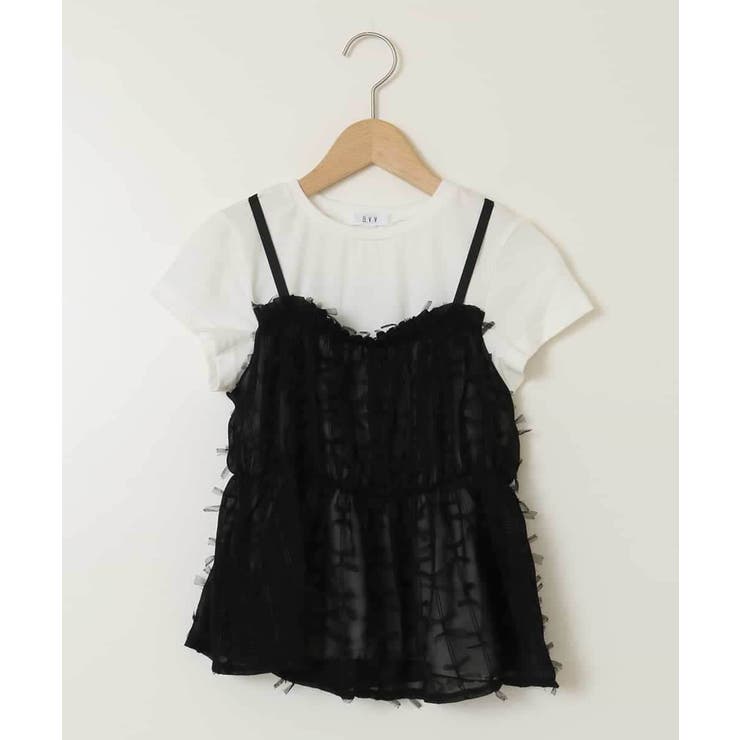 【接触冷感/ジメジメ対策】[100-130]シフォンキャミドッキングトップス | a.v.v【KIDS】 | 詳細画像40 
