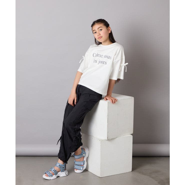 【接触冷感/ジメジメ対策】[130]袖スリットロゴTシャツ | a.v.v【KIDS】 | 詳細画像12 