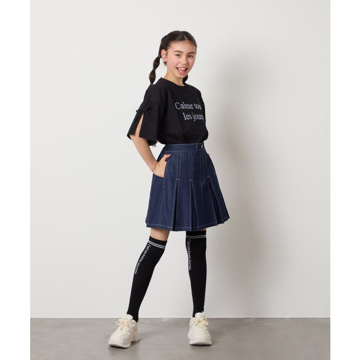 【接触冷感/ジメジメ対策】[130]袖スリットロゴTシャツ | a.v.v【KIDS】 | 詳細画像22 