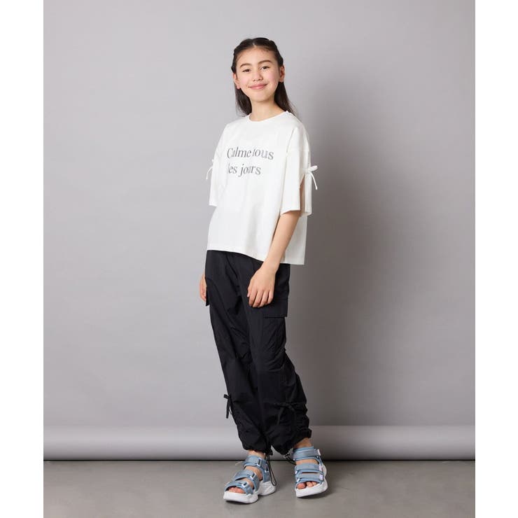 【接触冷感/ジメジメ対策】[130]袖スリットロゴTシャツ | a.v.v【KIDS】 | 詳細画像6 