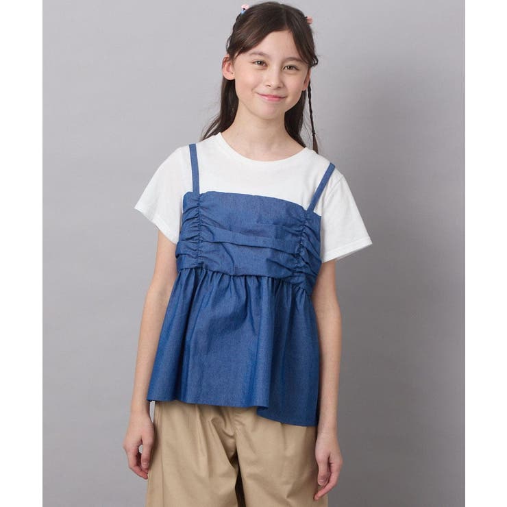 [100-130]ギャザーキャミドッキングトップス | a.v.v【KIDS】 | 詳細画像17 