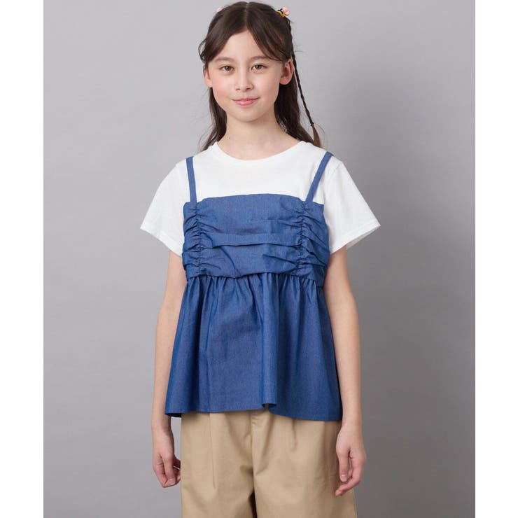 [100-130]ギャザーキャミドッキングトップス | a.v.v【KIDS】 | 詳細画像18 