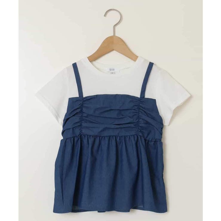 [100-130]ギャザーキャミドッキングトップス | a.v.v【KIDS】 | 詳細画像2 