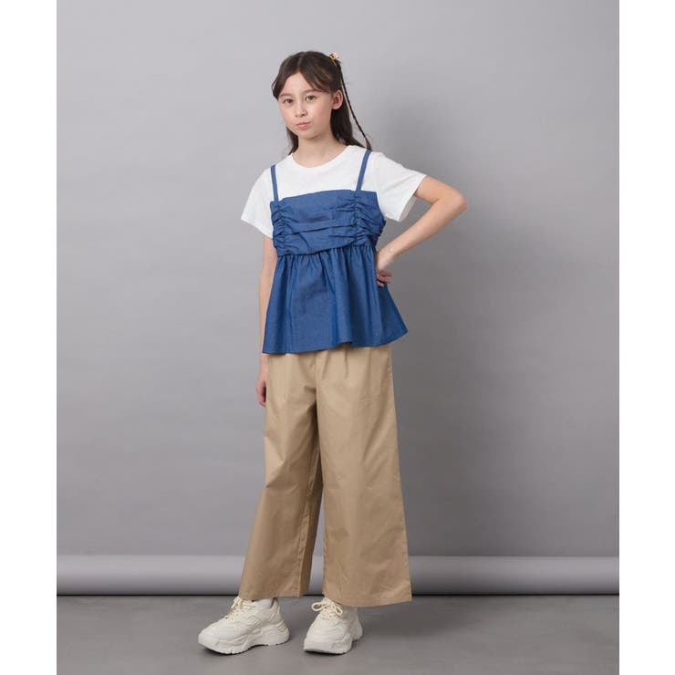 [100-130]ギャザーキャミドッキングトップス | a.v.v【KIDS】 | 詳細画像21 