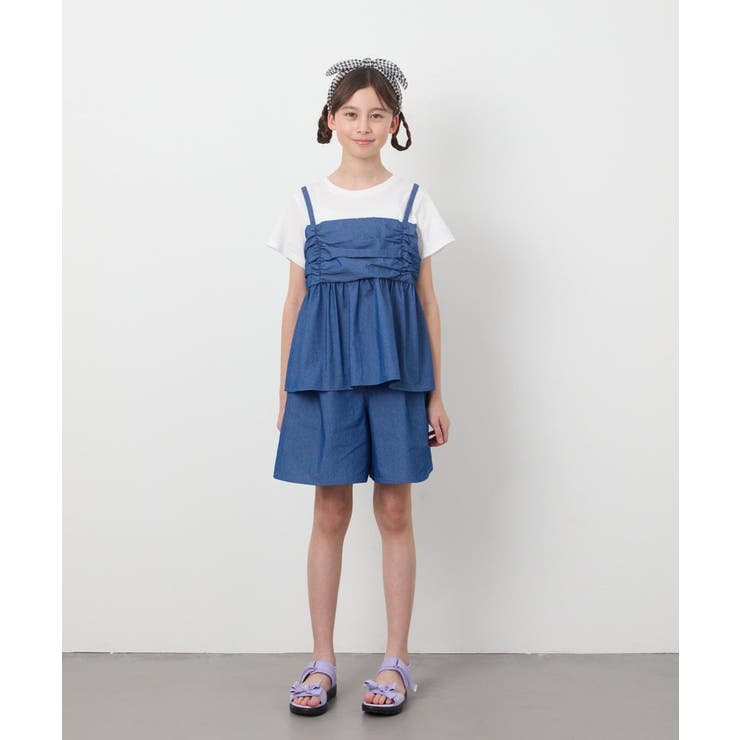 [100-130]ギャザーキャミドッキングトップス | a.v.v【KIDS】 | 詳細画像26 