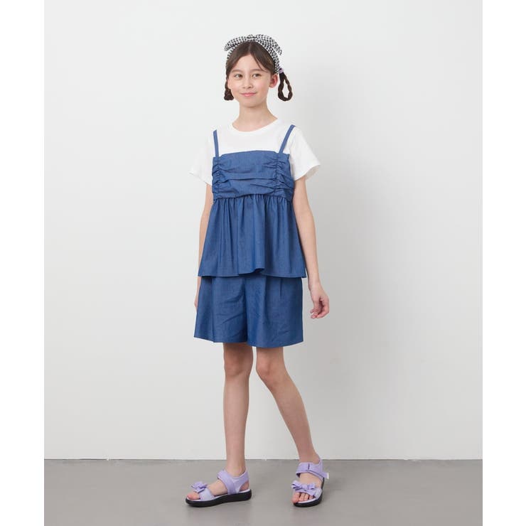 [100-130]ギャザーキャミドッキングトップス | a.v.v【KIDS】 | 詳細画像28 