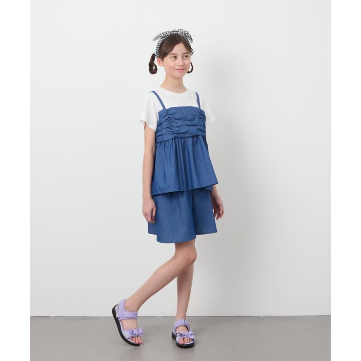 [100-130]ギャザーキャミドッキングトップス | a.v.v【KIDS】 | 詳細画像30 