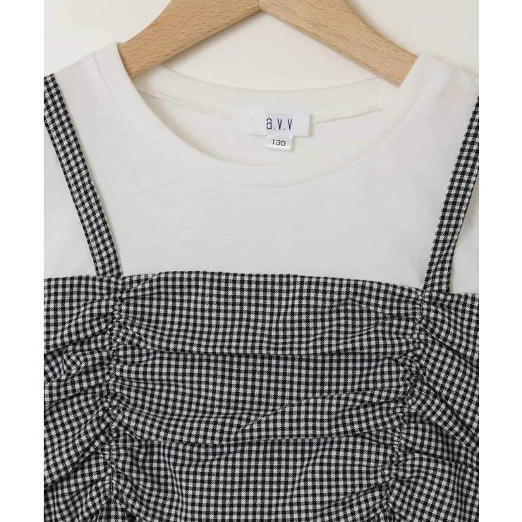 [100-130]ギャザーキャミドッキングトップス | a.v.v【KIDS】 | 詳細画像33 