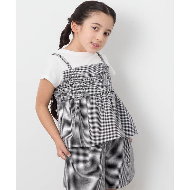 [100-130]ギャザーキャミドッキングトップス | a.v.v【KIDS】 | 詳細画像4 