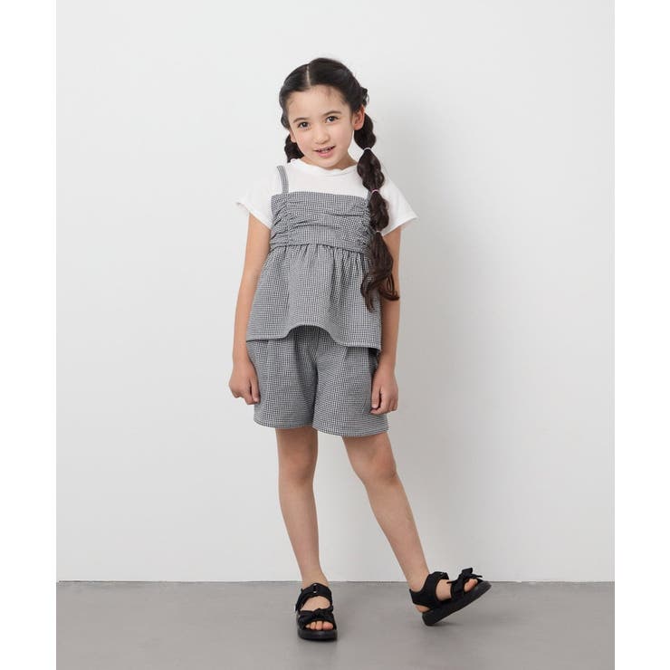 [100-130]ギャザーキャミドッキングトップス | a.v.v【KIDS】 | 詳細画像6 