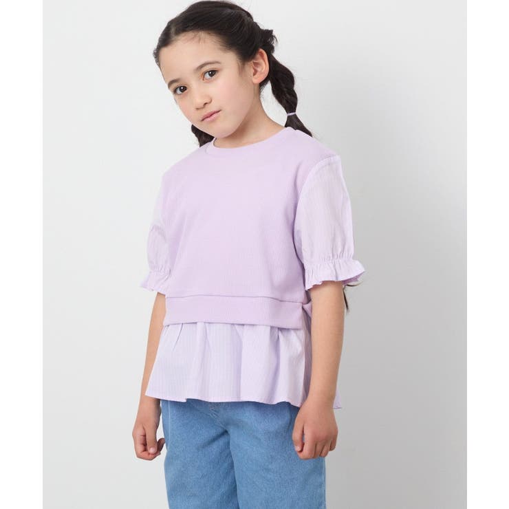 [110-130]シャツドッキングカットソー | a.v.v【KIDS】 | 詳細画像7 