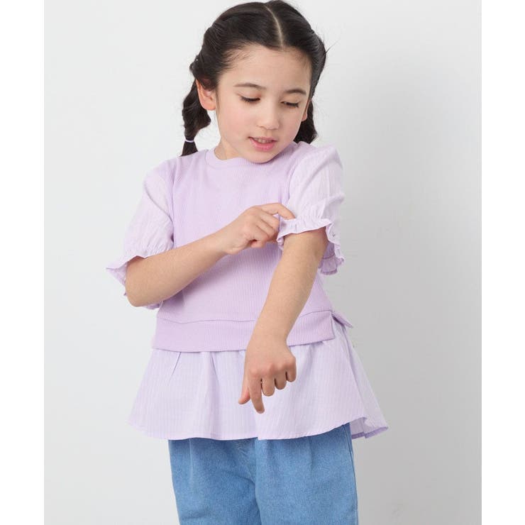 [110-130]シャツドッキングカットソー | a.v.v【KIDS】 | 詳細画像8 