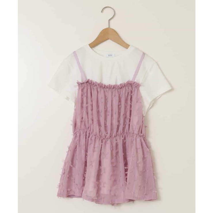 【接触冷感/ジメジメ対策】[160]シフォンキャミドッキングトップス | a.v.v【KIDS】 | 詳細画像2 