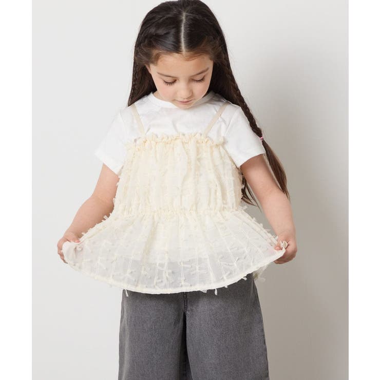 【接触冷感/ジメジメ対策】[160]シフォンキャミドッキングトップス | a.v.v【KIDS】 | 詳細画像26 