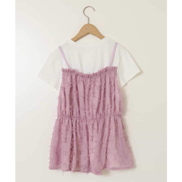 【接触冷感/ジメジメ対策】[160]シフォンキャミドッキングトップス | a.v.v【KIDS】 | 詳細画像3 