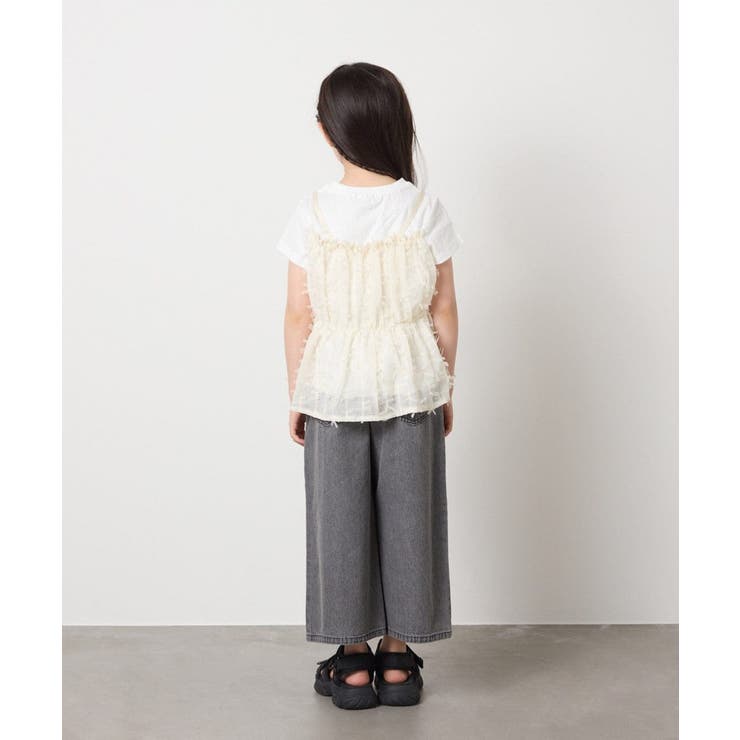 【接触冷感/ジメジメ対策】[160]シフォンキャミドッキングトップス | a.v.v【KIDS】 | 詳細画像34 